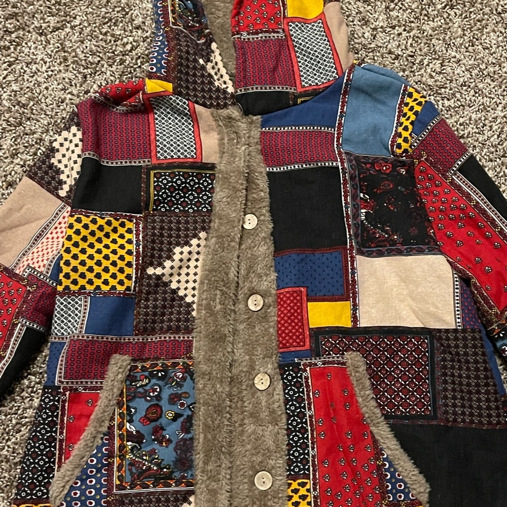 Patchwork Hooded Jacket - image 2